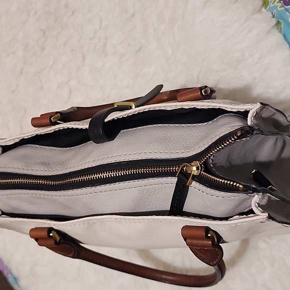 Fossil Ryder  color block leather satchel purse - Picture 5 of 8